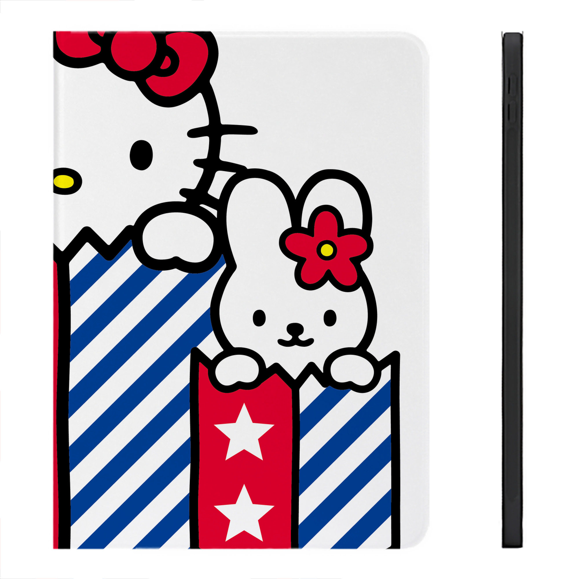 （画像用） Hello Kitty ハローキティ IPadケース ペンホルダー付き ブックスタイルデザイン
